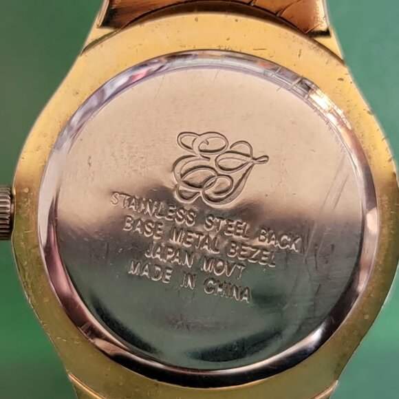 Beautiful Vintage EJ Quartz watch with rhinestones (runs GREAT) 7'' band - Picture 8 of 10